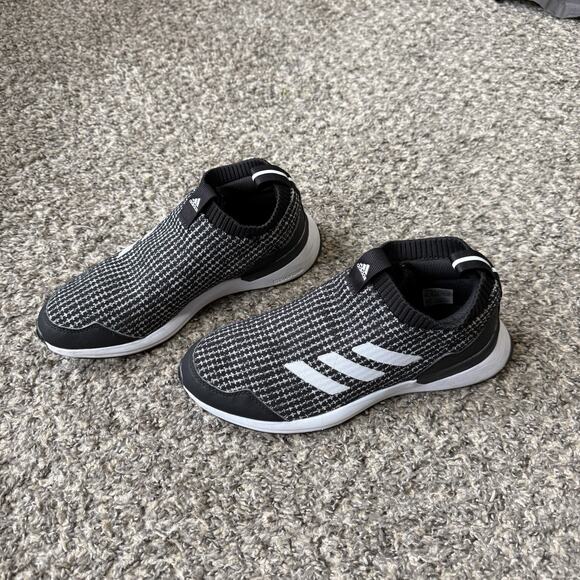 Adidas Rapidarun Laceless Knit Sneakers Running Shoes Youth 6.5 Women’s 8 Black - Picture 1 of 9